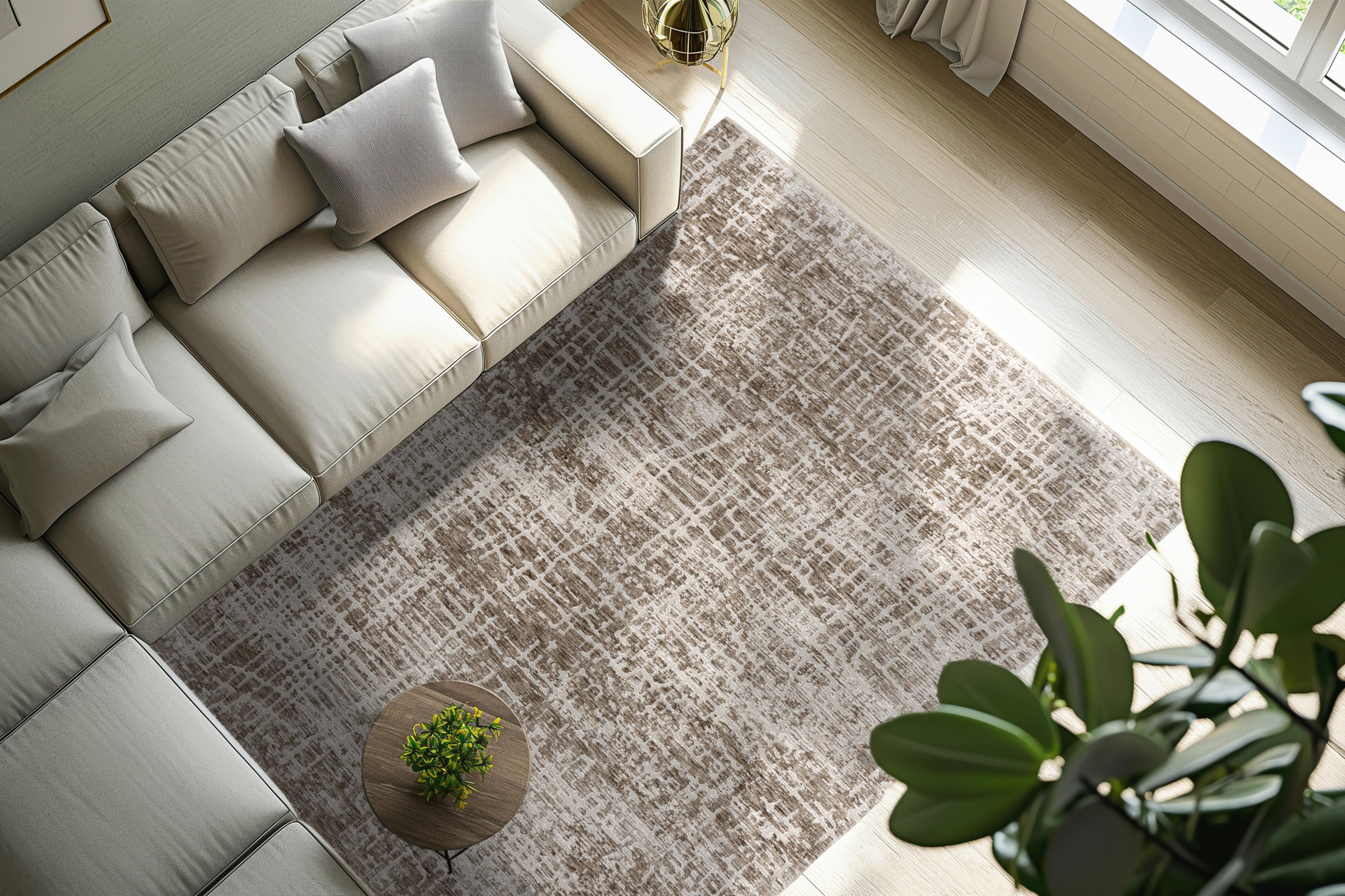 Webteppich My Bella - Taupe, Design, Textil (120/170cm) - Obsession