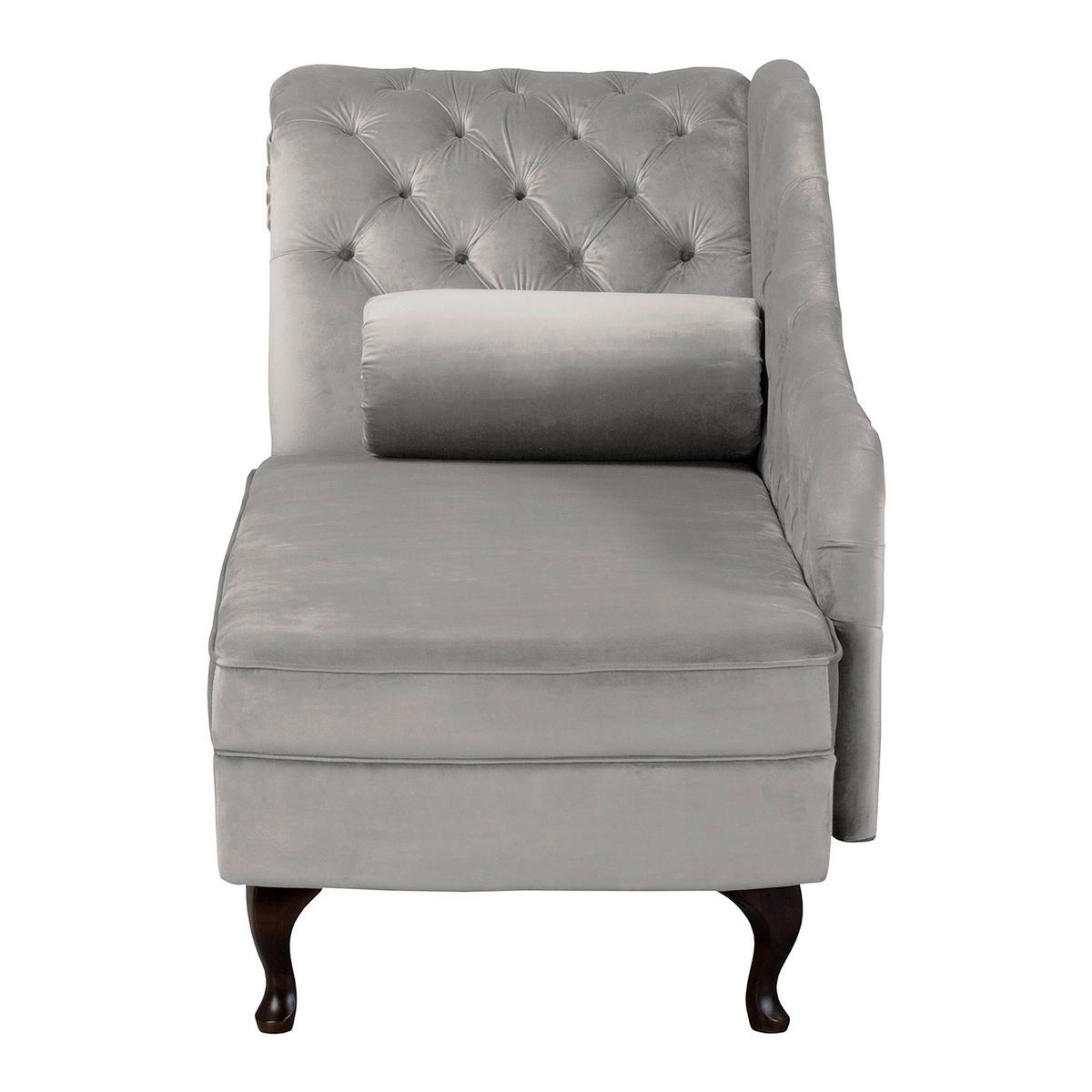 Récamiere Pako Grau B: 185cm - Braun/Grau, Design, Textil (185/93/75cm) - Livetastic