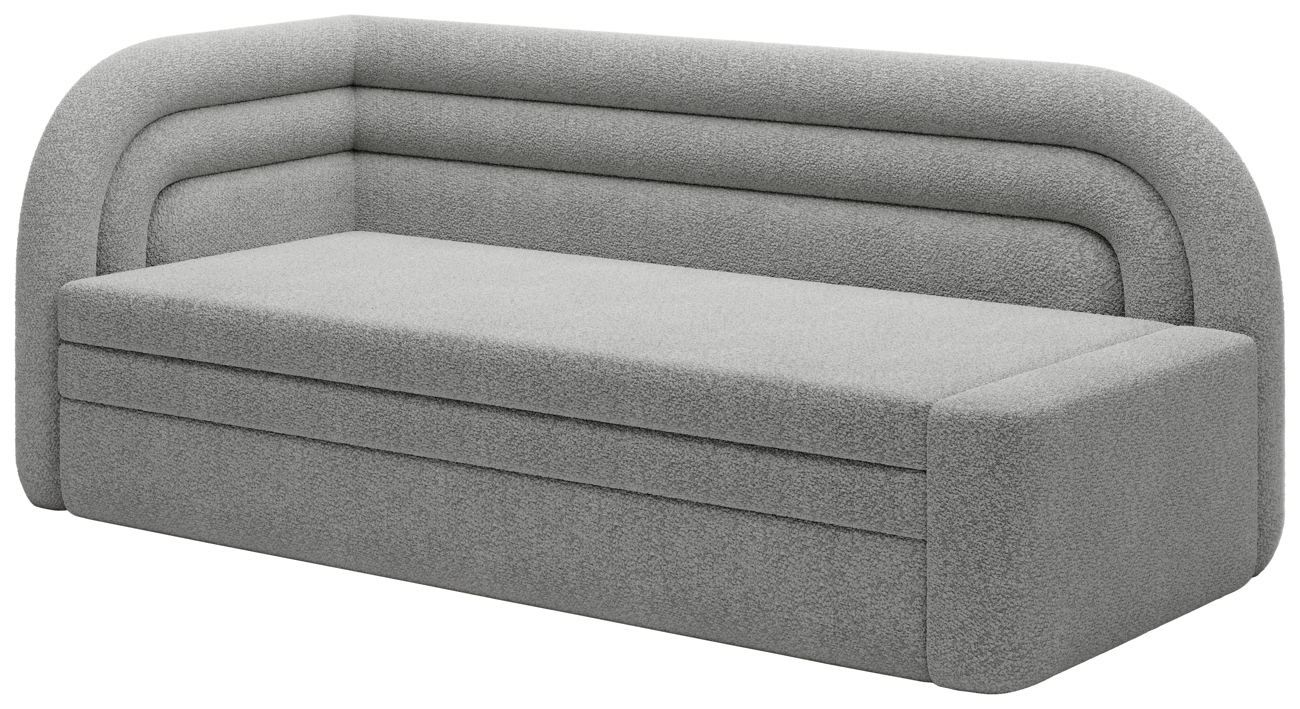 Récamiere Fabillo Grau B: 223cm - Schwarz/Grau, Design, Textil (86/80/223cm) - MID.YOU