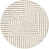 Hochflorteppich Rund Creme Art D: 80 cm - Creme, Basics, Textil (80cm) - Novel