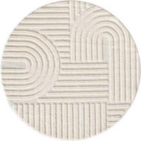Hochflorteppich Rund Creme Art D: 80 cm - Creme, Basics, Textil (80cm) - Novel