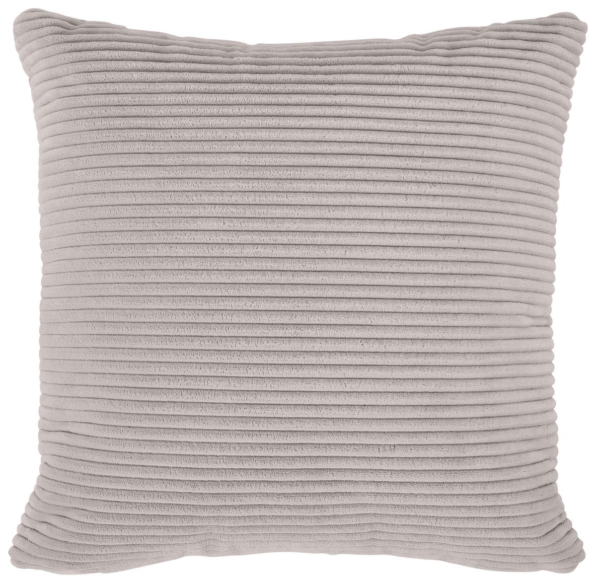 Ecksofa mit Zierkissen Pearl Taupe 303x196 cm - Taupe/Schwarz, Design, Textil (303/196cm) - Livetastic