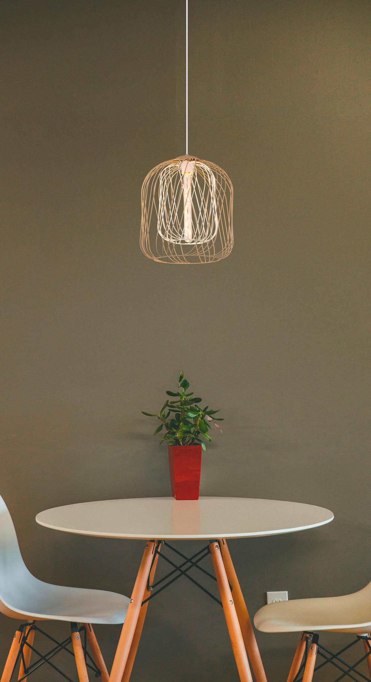Hängeleuchte Dichti Creme Weiß Sandfarben D: 35 cm - Sandfarben/Creme, Basics, Kunststoff/Metall (35/150cm) - Globo