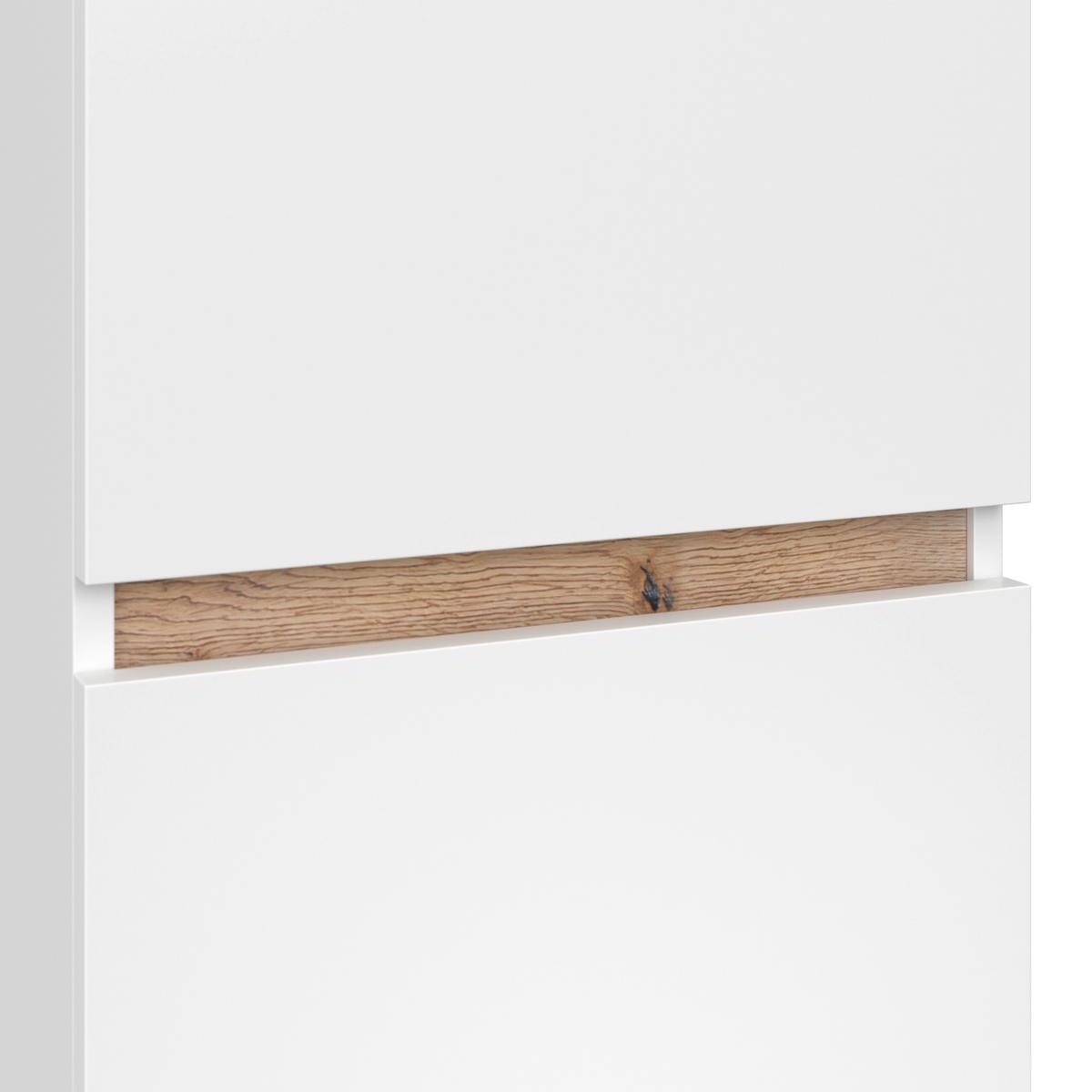 Unterschrank Marbella B: 40 cm Weiß/Eiche Dekor - Weiß, MODERN, Holzwerkstoff (40/81,2/35cm)