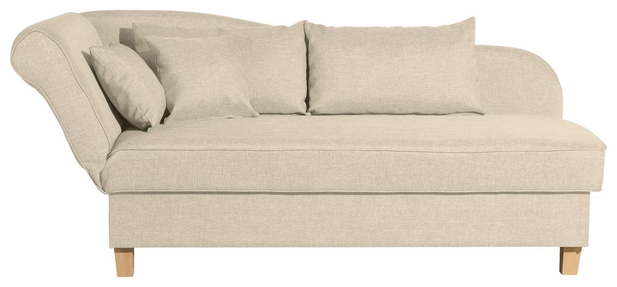 Récamiere Selma In Beige B: 190 Cm - Beige/Buchefarben, Design, Textil (190/82/88cm) - Max Winzer