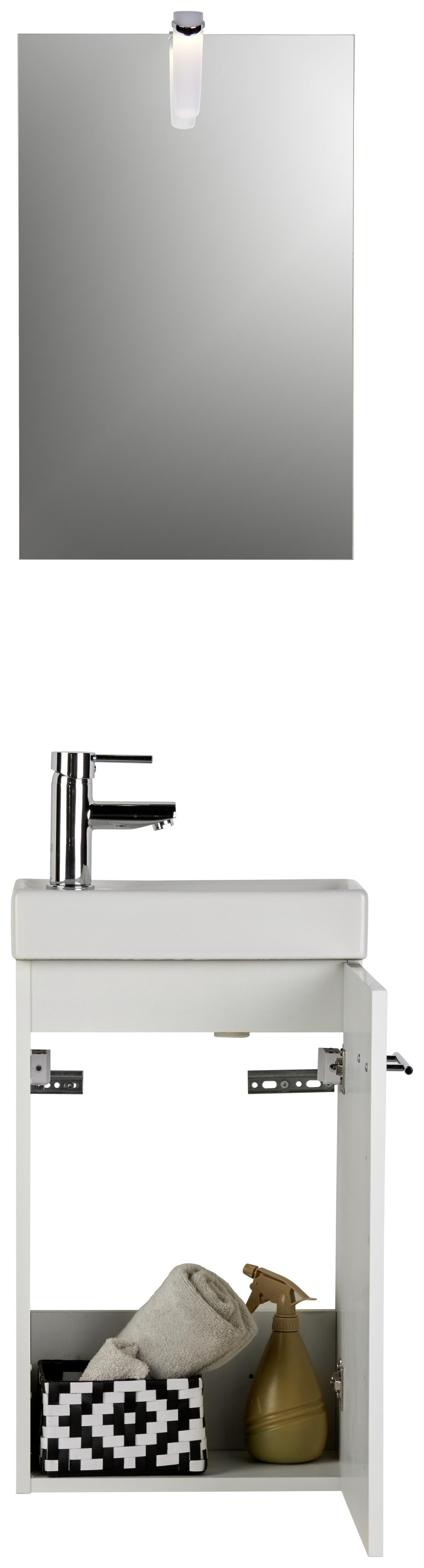 Vendégfürdő Kim - fehér, Basics, faalapú anyag (40/68/22cm) - MID.YOU