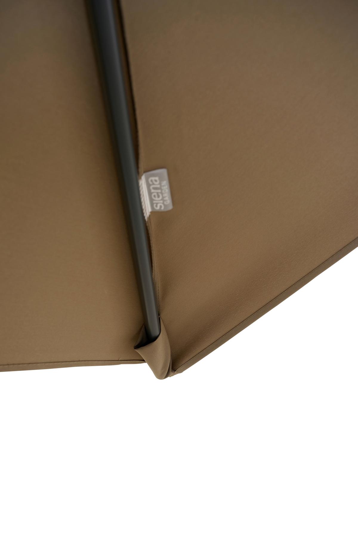 Ampelschirm Bl: 300x300 cm Mit Schirmständer Anthrazit/Taupe - Taupe/Anthrazit, MODERN, Textil/Metall (250/250cm) - Siena Garden