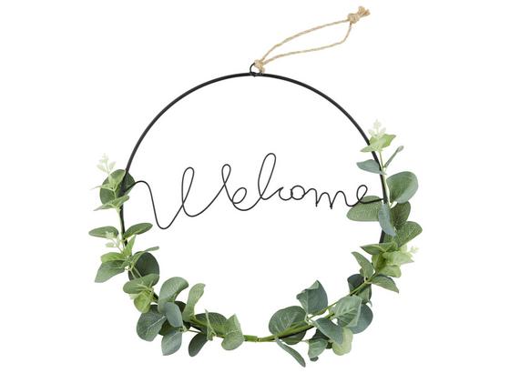 Závesná Dekorácia Welcome - čierna/zelená, Basics, kov/plast (30cm) Závesná Dekorácia Welcome - čierna/zelená, Basics, kov/plast (30cm)
