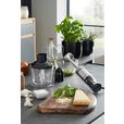 Stabmixer-Set Gusteau Schwarz/ Edelstahl 800w 4-teilig - Edelstahlfarben/Schwarz, KONVENTIONELL, Kunststoff/Metall (19,5/13,5/37cm) - Bono