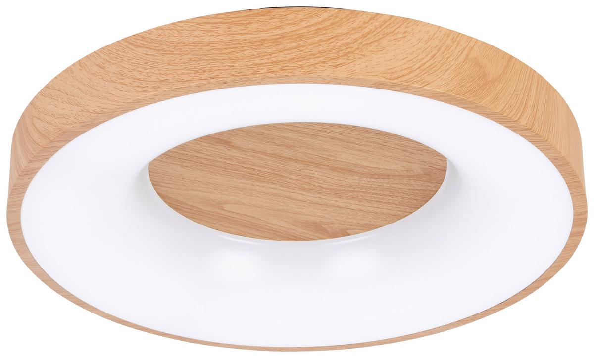 Stropné LED svietidlo LUZIA - čierna/farba duba, Modern, kov/plast (40/10cm) - Mömax
