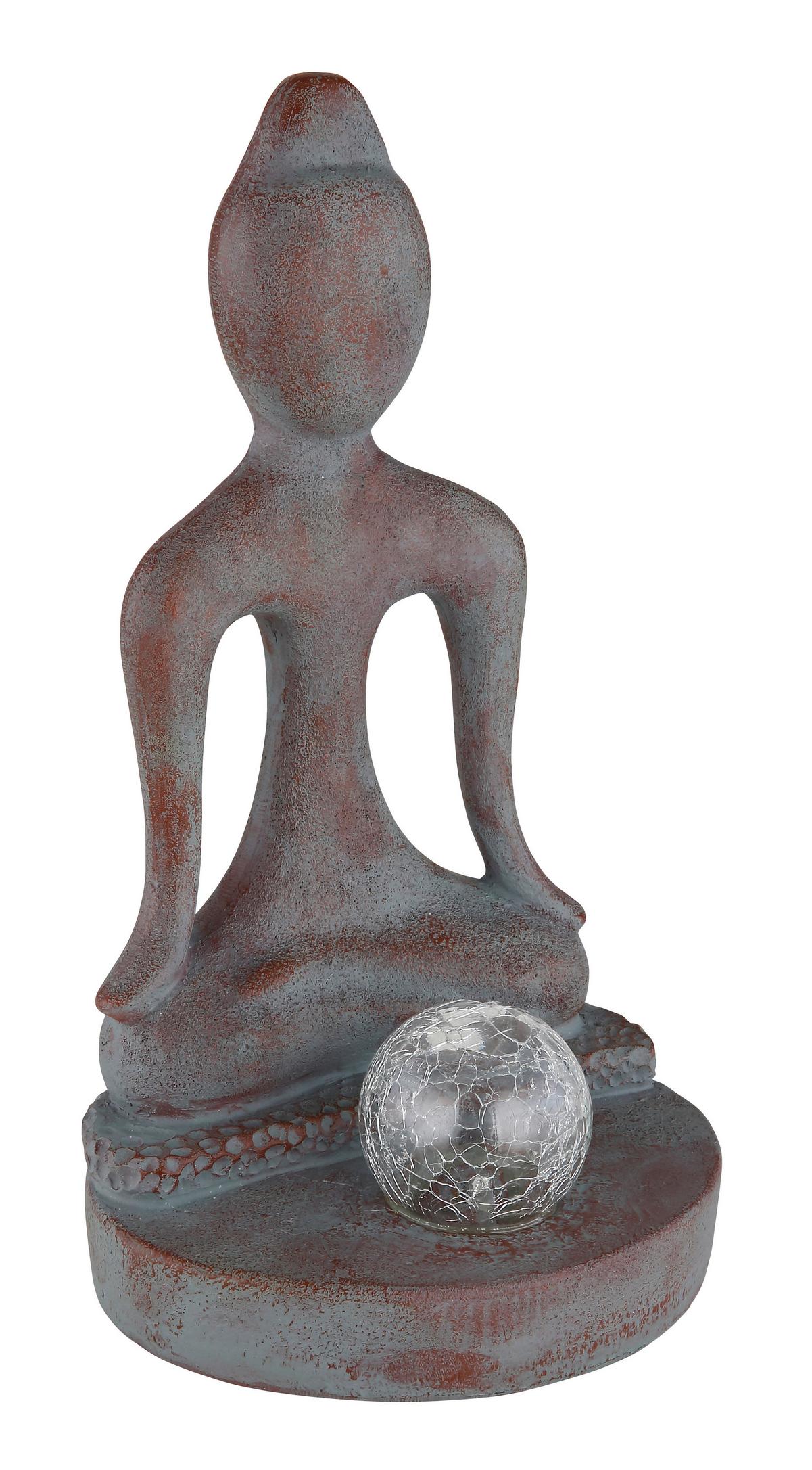 Solarleuchte Bronzefarben Grau - Klar/Bronzefarben, KONVENTIONELL, Glas/Kunststoff (17,5/15/30cm) - Globo