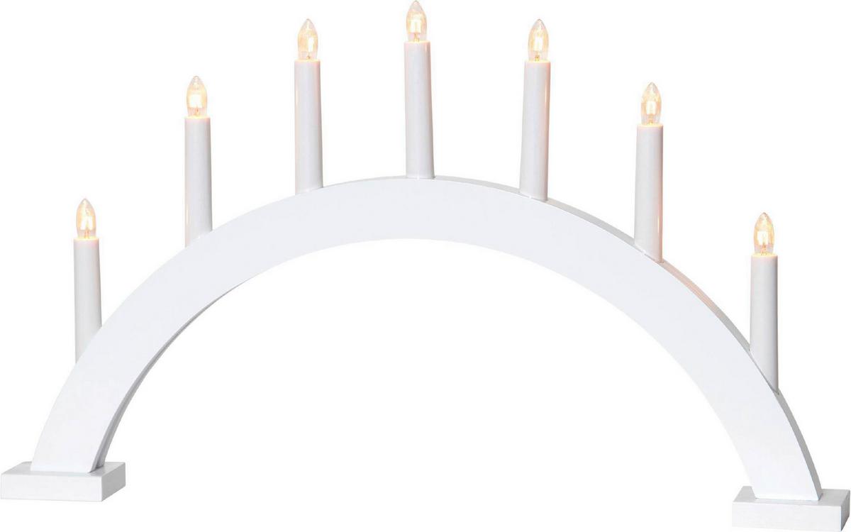 Led-dekoleuchte 230-38 Kerzenständer - Weiß, Basics, Holz/Kunststoff (57/6/34cm) - Eglo