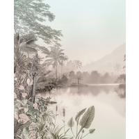 Vliestapete Lac Des Palmiers - Blau/Weiß, Basics (200/250cm) - Komar