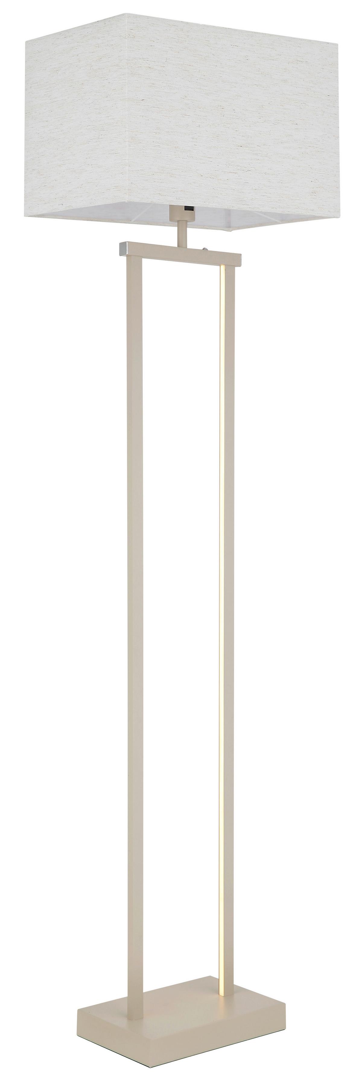LED-STEHLEUCHTE Naturfarben, ca. 40x27x153 cm - Sandfarben/Naturfarben, Design, Textil/Metall (40/27/153cm) - Globo