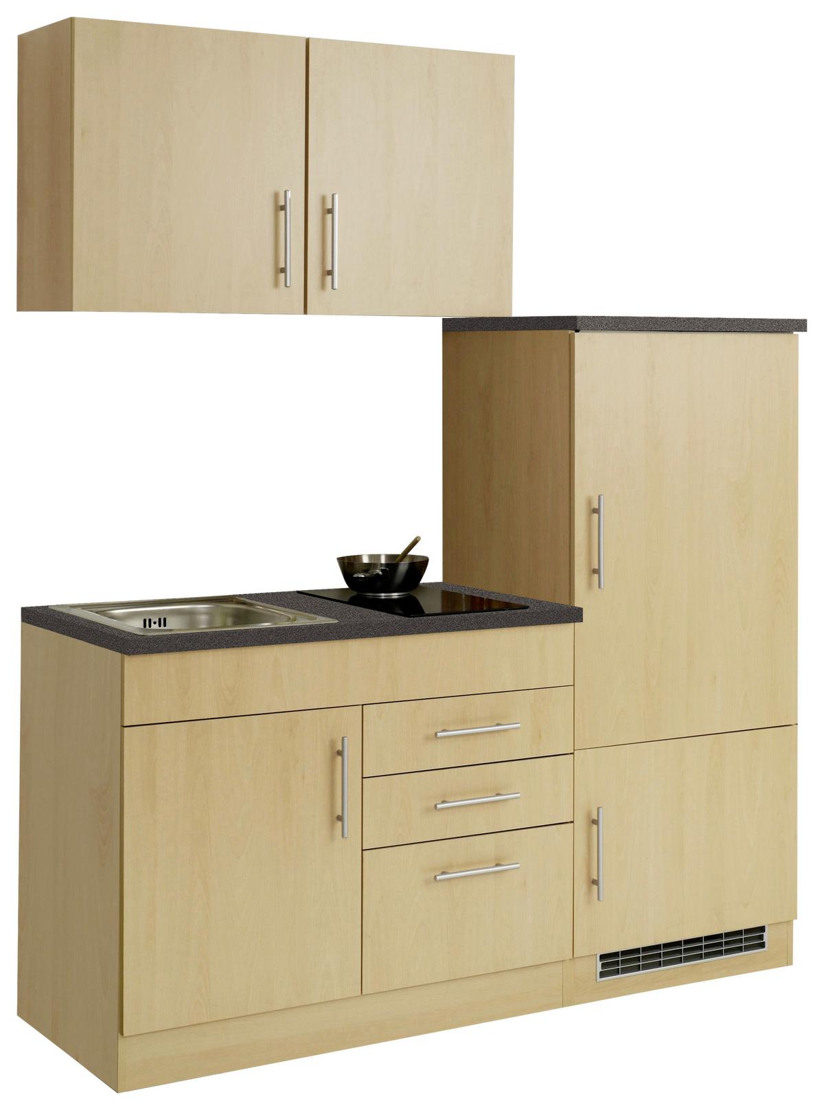 Küchenblock Toronto Buchefarben/graphit B: 160 Cm - Buchefarben/Graphitfarben, MODERN, Holzwerkstoff (160cm) - Held