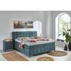 Boxspring- Ágy Scarlett 180/200cm - türkiz, Konventionell, faalapú anyag/textil (180/200cm)