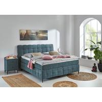 Boxspring- Ágy Scarlett 160/200 Cm - türkiz, Konventionell, faalapú anyag/textil (160/200cm)