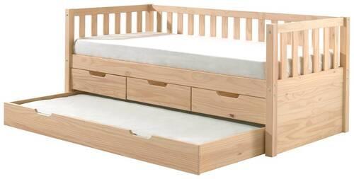 Ausziehbett Fritz Kieferfarben Inkl. Bettkasten 90x200cm - Kieferfarben, MODERN, Holz/Holzwerkstoff (90/200cm) - MID.YOU