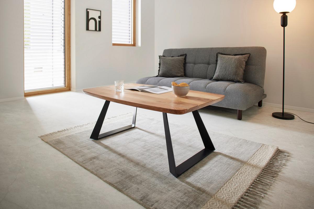 Rozkladacia pohovka Camilla svetlosivá - svetlosivá/tmavohnedá, Modern, drevo/textil (186/90/106cm) - Bessagi Home