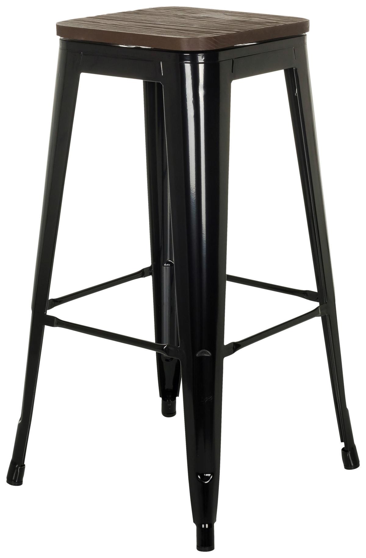 Barhocker Vantaggio High Schwarz B: 44cm - Schwarz, MODERN, Holz/Metall (44/77/44cm) - MID.YOU