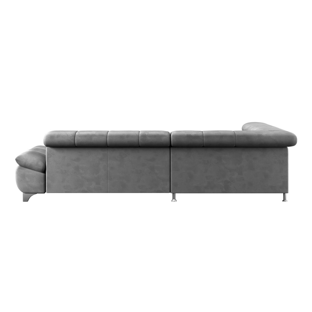 Ecksofa Gemini Dunkelgrau, B: 234cm - Chromfarben/Dunkelgrau, KONVENTIONELL, Textil (234/312cm)