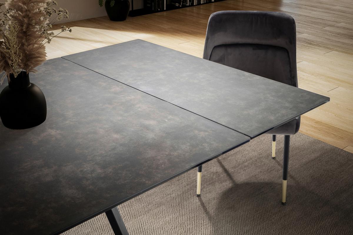 Esstisch Schwarz L: 180 Cm - Schwarz, Design, Keramik/Metall (180/95/76cm) - MID.YOU