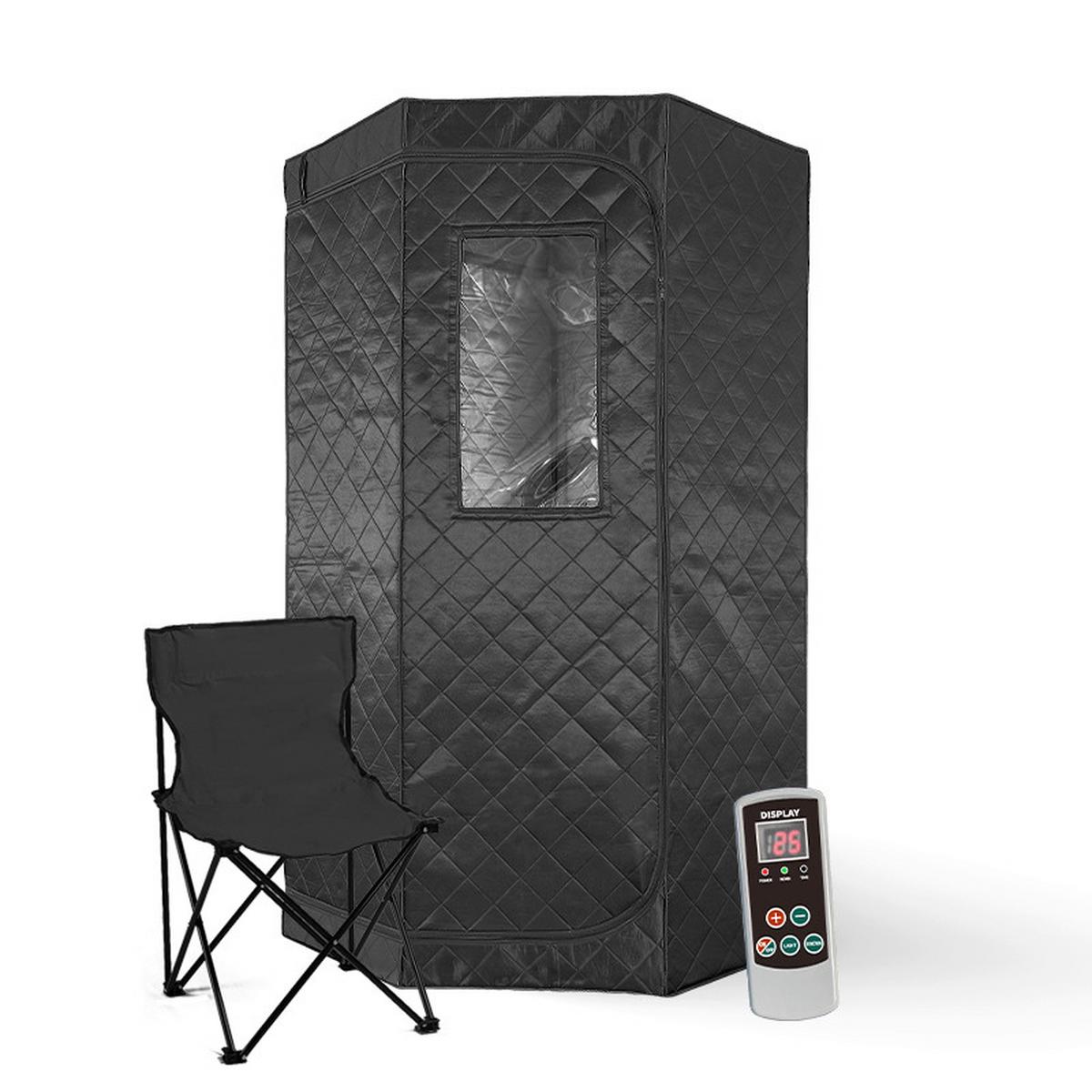 Infrarotkabine Tragbare Infrarotkabine - Schwarz, KONVENTIONELL, Kunststoff (90/190/90cm) - Sanotechnik