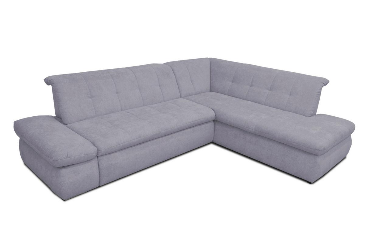 Ecksofa Moric Grau Mikrofaser - Chromfarben/Grau, KONVENTIONELL, Textil (273/216cm) - MID.YOU