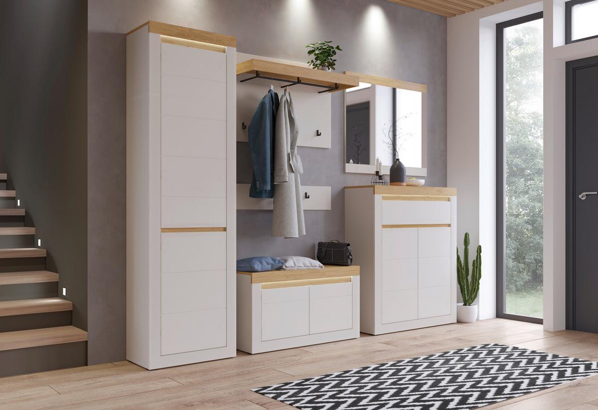 Schrank Naxxar Eichefarben/Kaschmir 59,2 cm - Kaschmir/Eichefarben, Trend, Holzwerkstoff (59,2/204,7cm)