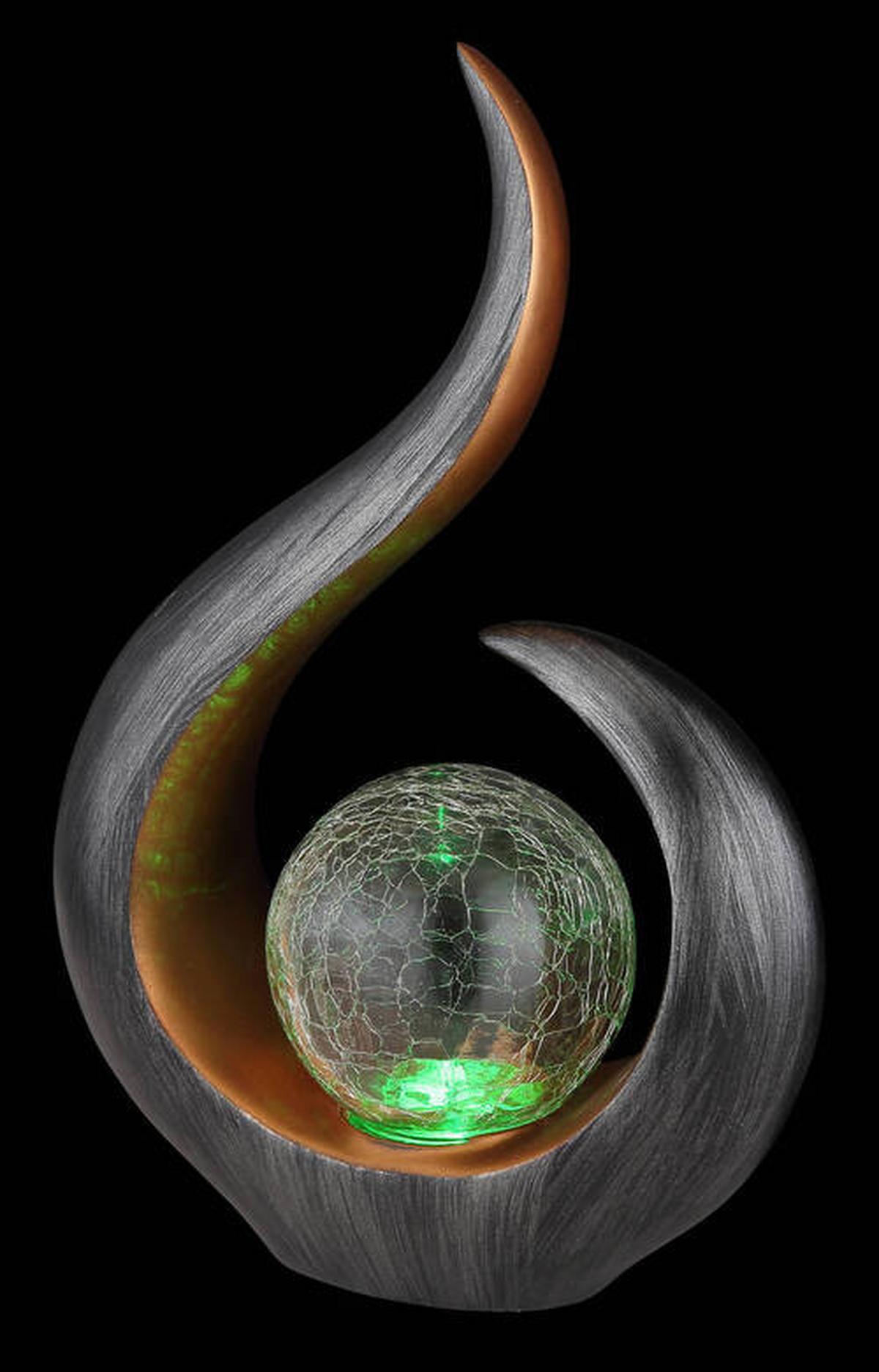 Solarleuchte 36530 - Klar/Goldfarben, Design, Glas/Kunststoff (22,5/10/33,5cm) - Globo