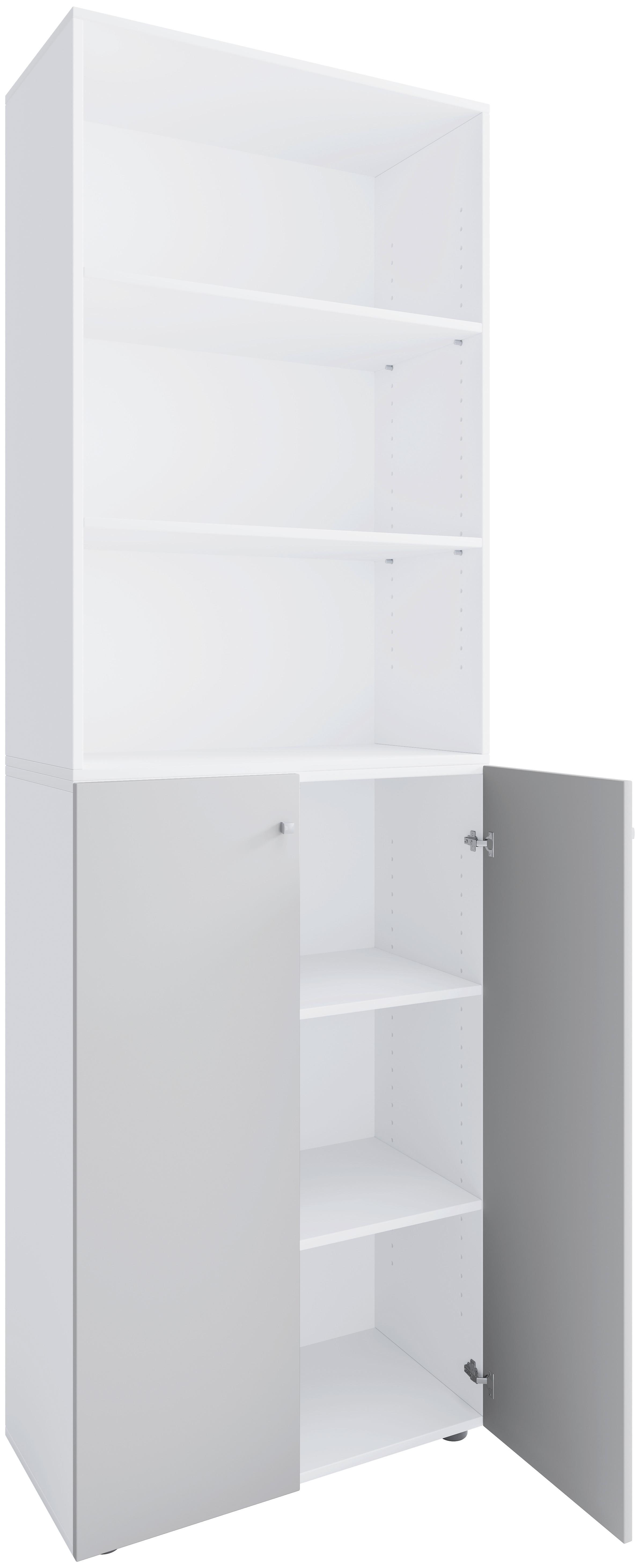 Aktenschrank Lona Grau, Weiß B: 70 Cm - Weiß/Grau, Design, Holzwerkstoff (70/220/39cm) - MID.YOU