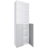 Aktenschrank Lona Grau, Weiß B: 70 Cm - Weiß/Grau, Design, Holzwerkstoff (70/220/39cm) - MID.YOU
