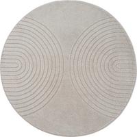 Webteppich Eclipse Grau Ø Ca. 120cm - Grau, Basics, Textil (120cm)