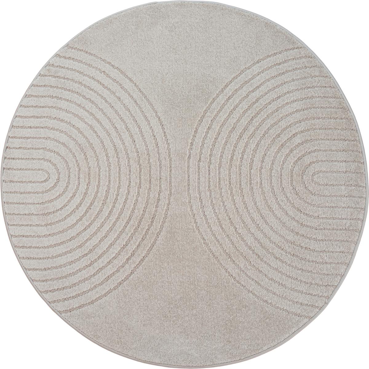 Webteppich Eclipse Grau Ø Ca. 120cm - Grau, Basics, Textil (120cm)