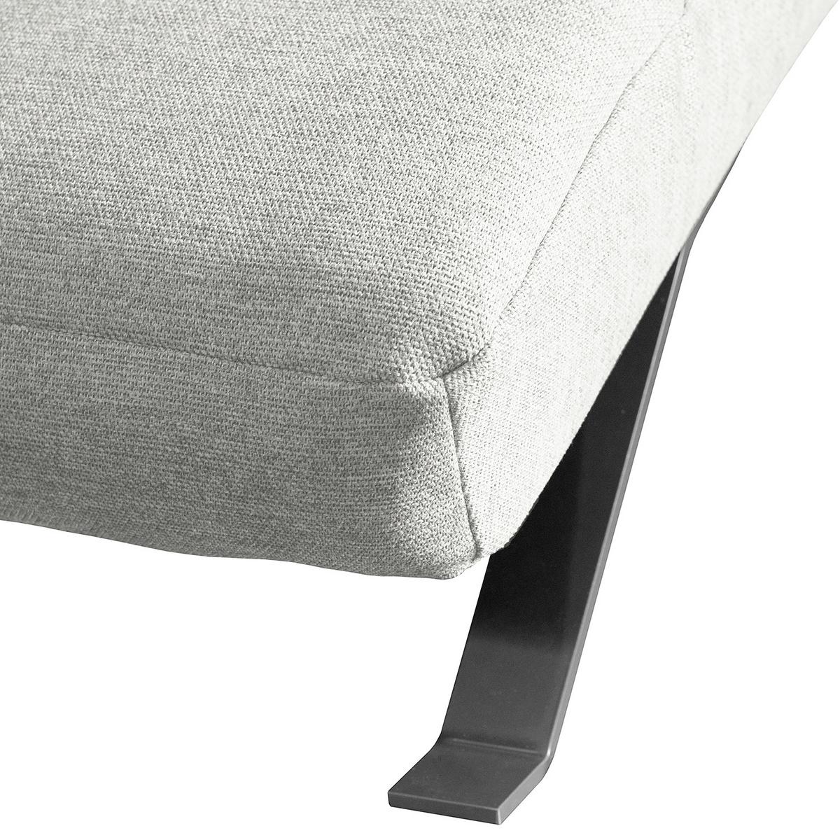 Relaxliege Swing Silver Hellgrau B: 65 cm - Silberfarben/Hellgrau, Design, Textil (65/65/171cm) - Livetastic