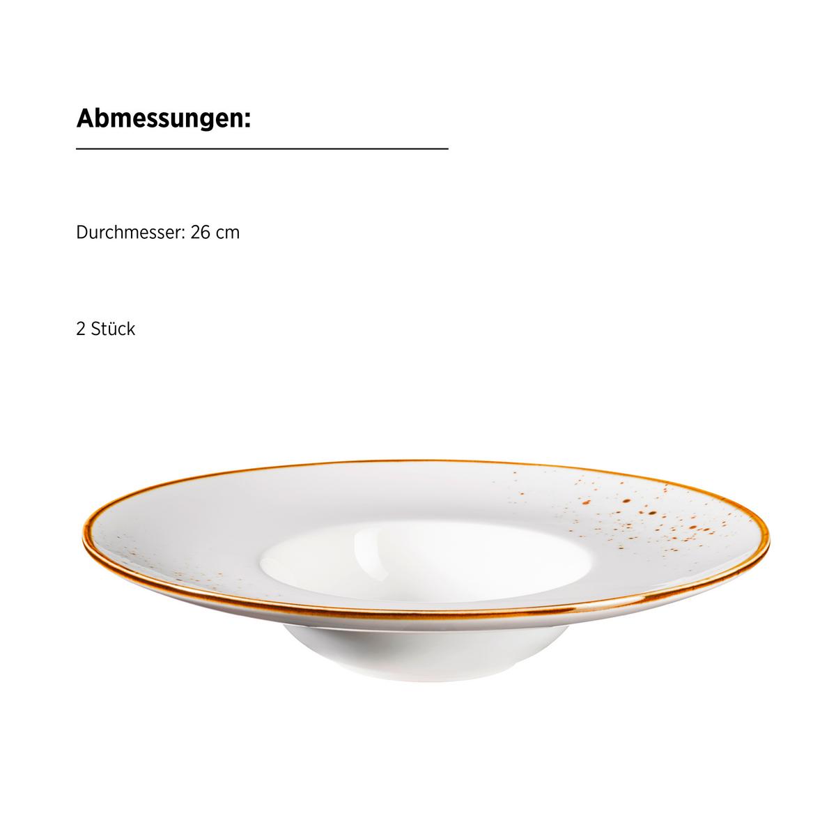 Kombiservice Pintar Weiß Hellbraun 8-Teilig - Hellbraun/Weiß, Basics, Keramik - Mäser