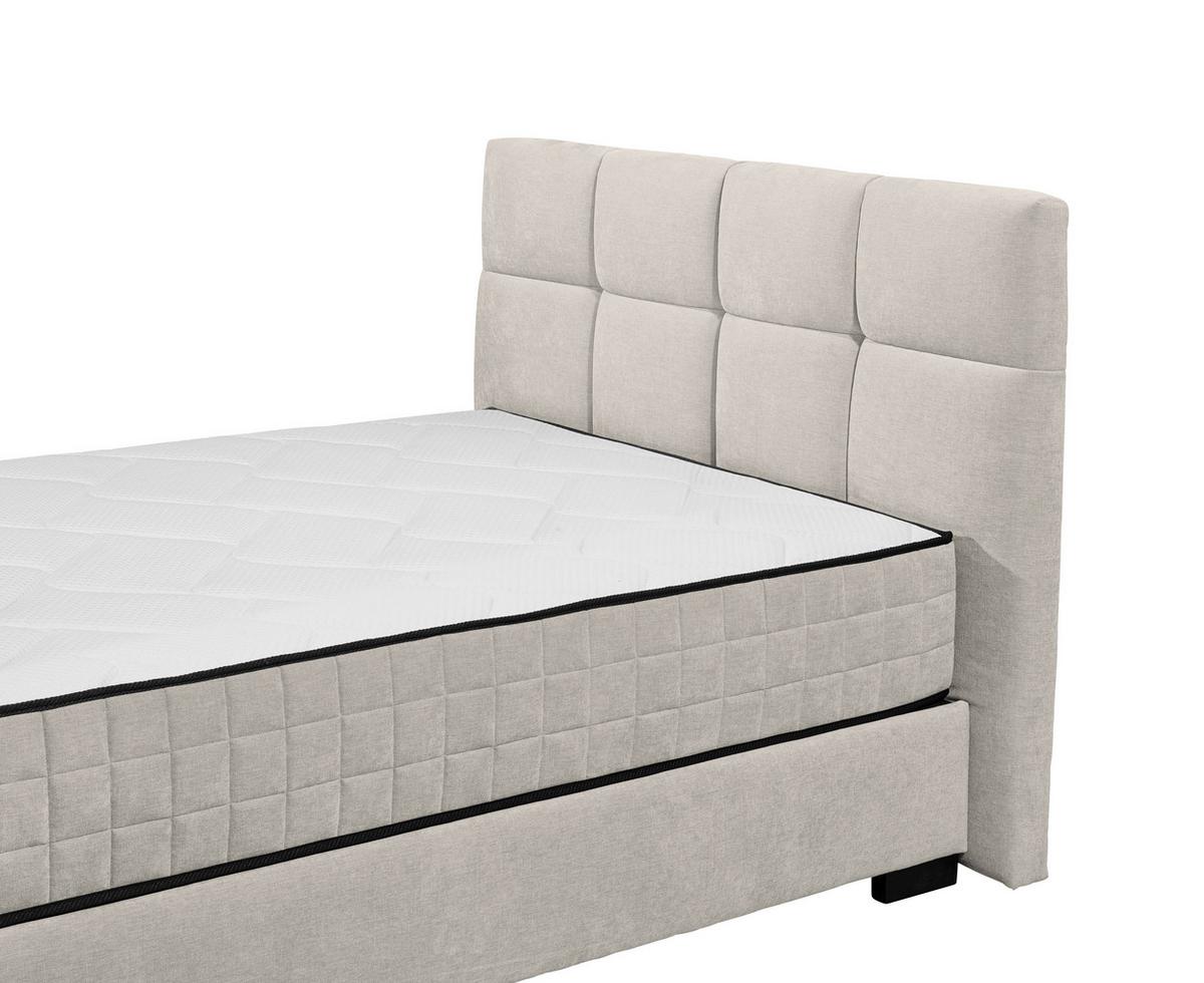 Boxbett Nagol A - Beige/Schwarz, MODERN, Holzwerkstoff/Textil (140/200cm) - MID.YOU