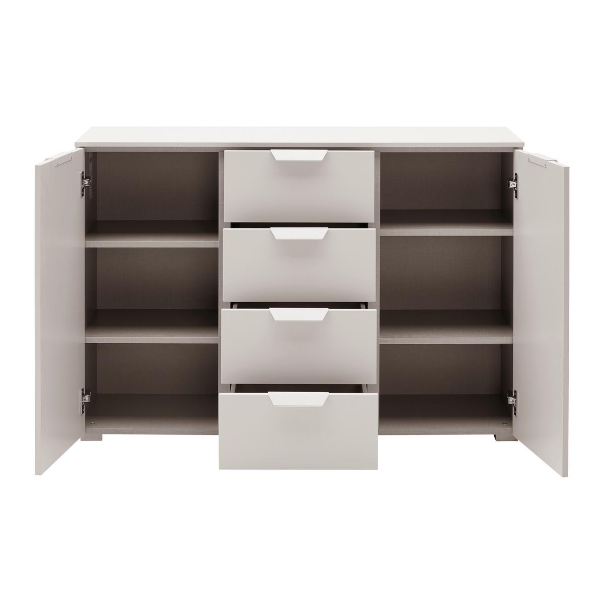Komoda BRIONA dekor šampanská - šampanská, Konventionell, kov/kompozitné drevo (120/80/42cm) - Premium Living