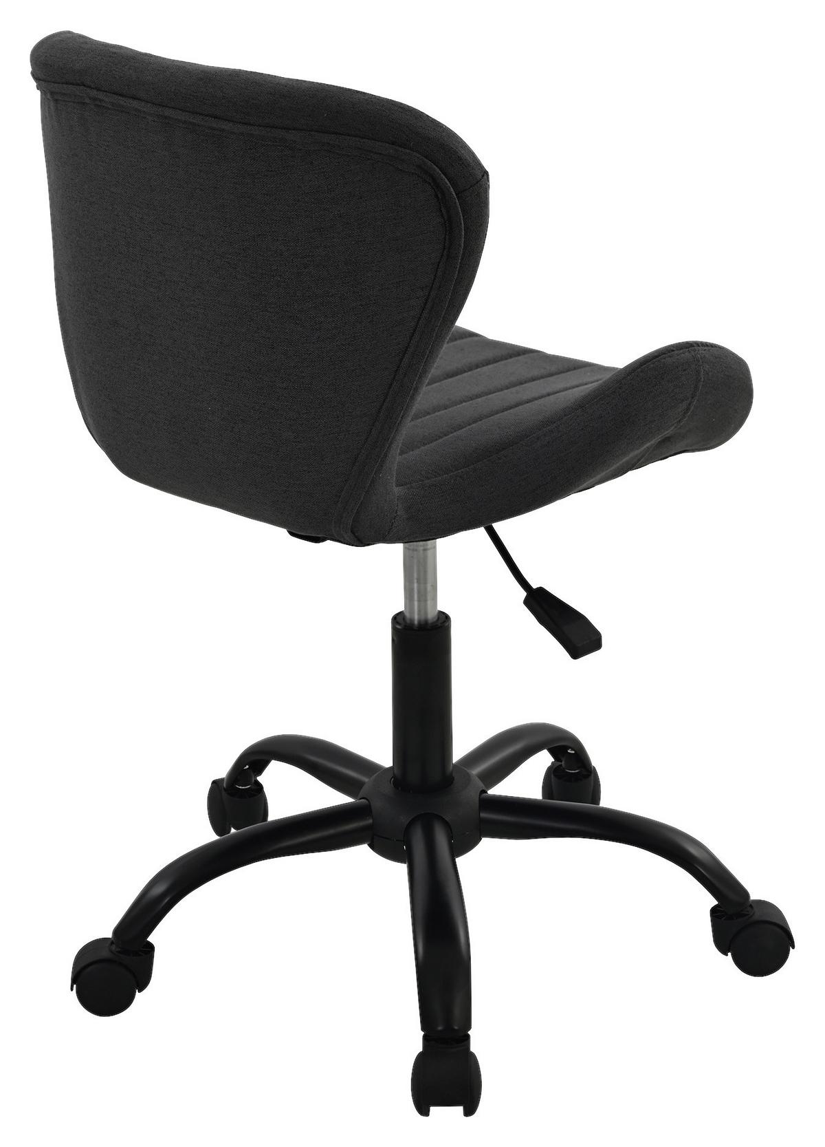 Drehstuhl Klara Grau/Schwarz B: 58 cm - Schwarz/Grau, Trend, Textil/Metall (58/84/56cm)