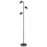 Stehlampe Schwarz Matt mit verstellbare Spots - Schwarz, Design, Metall (25/23/154cm) - Globo