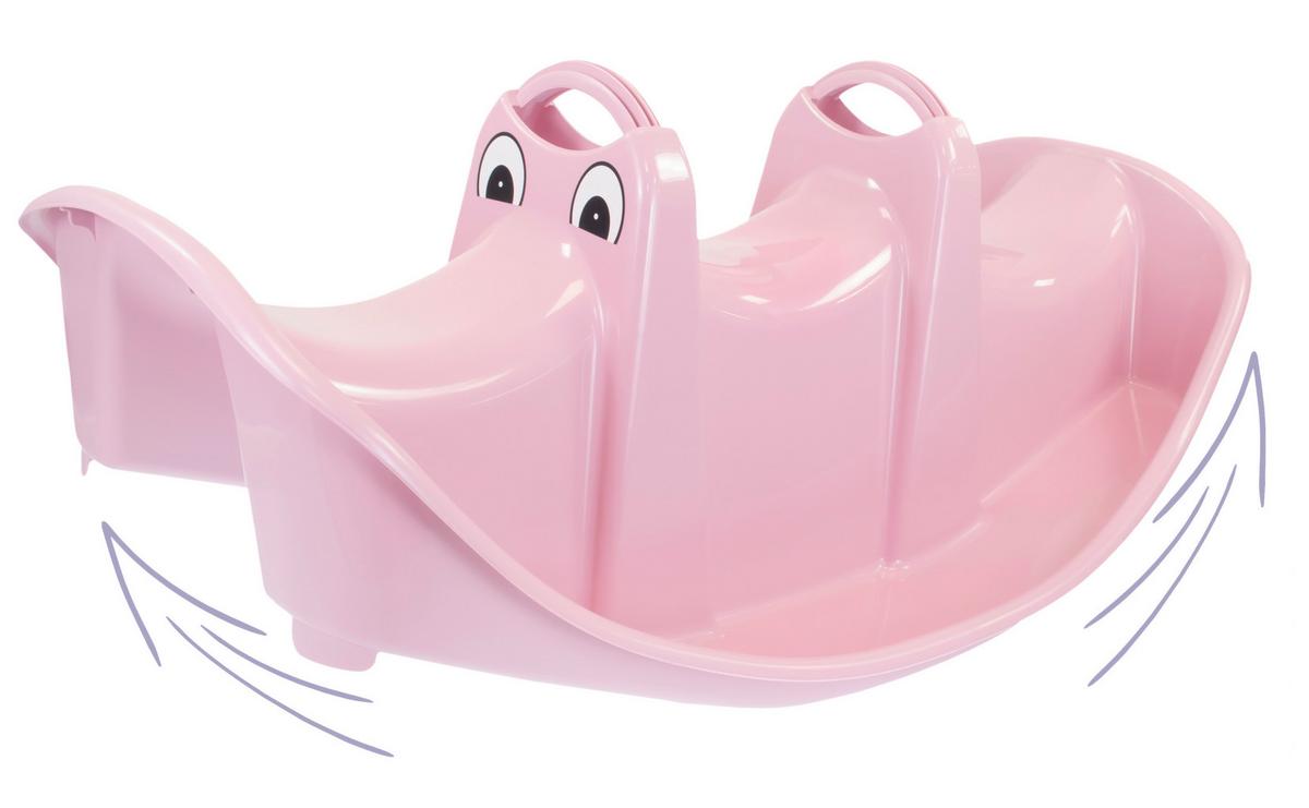 Houpačka BIG ROCKER, š/v/h: 108/42/61cm - světle růžová, Konvenční, plast (108/42/61cm)
