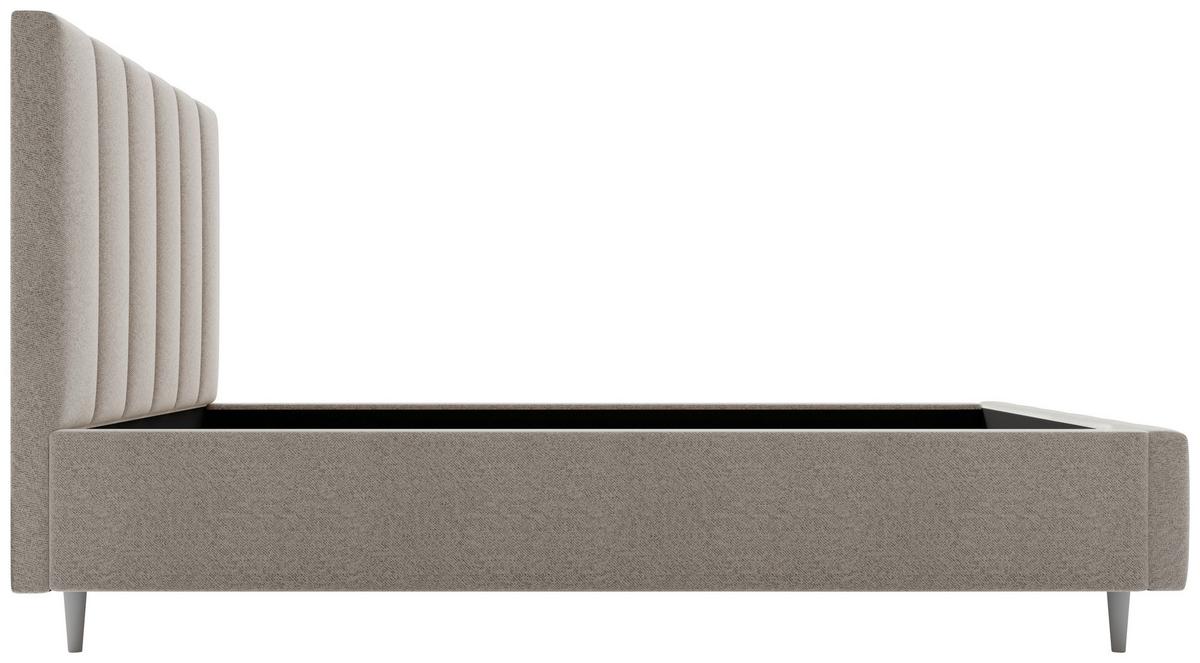 Polsterbett Talera Loft creme180x200cm - Creme/Schwarz, KONVENTIONELL, Holz/Textil (180/200cm)