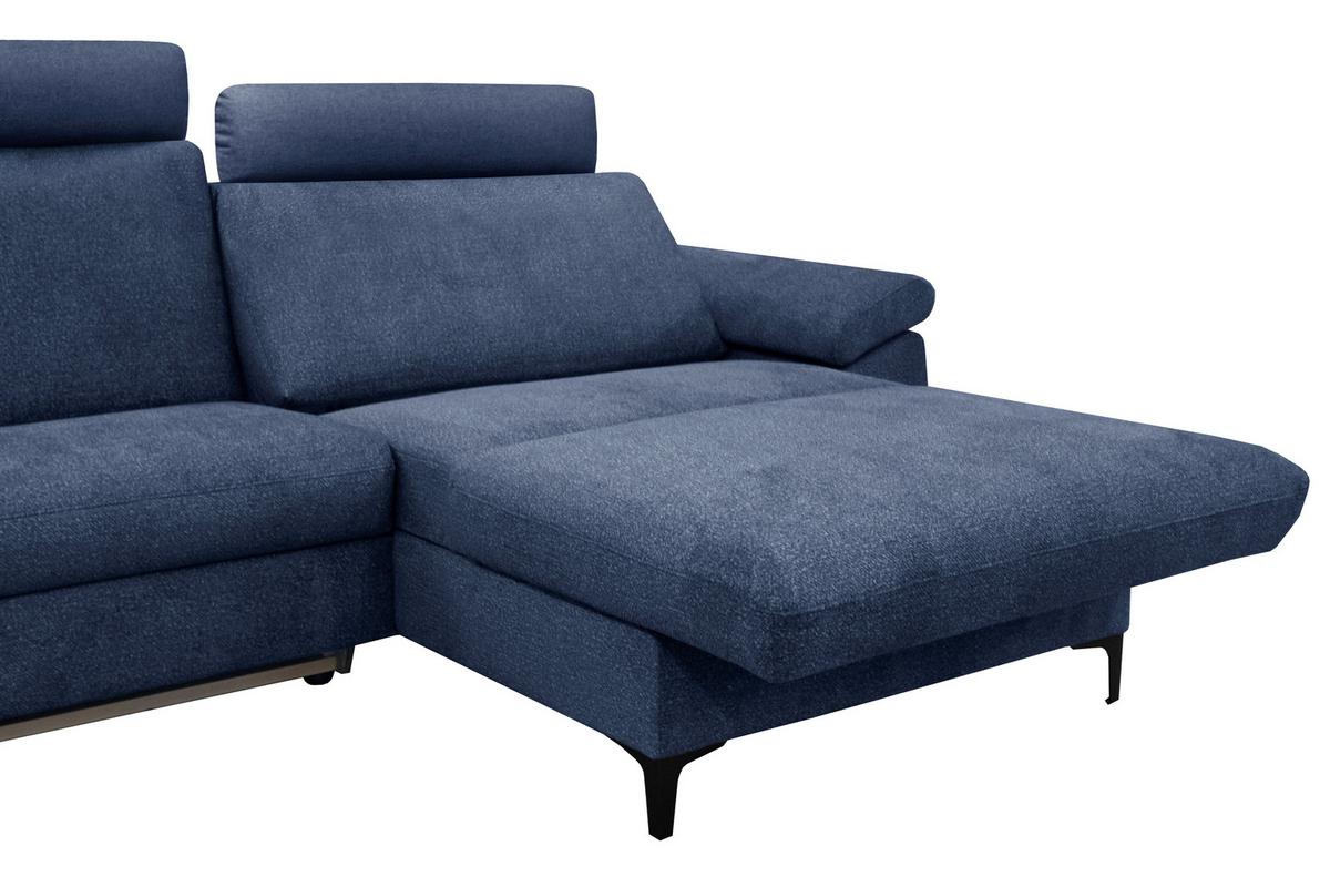 SEDACÍ SESTAVA BADEN - modrá/černá, Design, kov/textil (291/168cm)