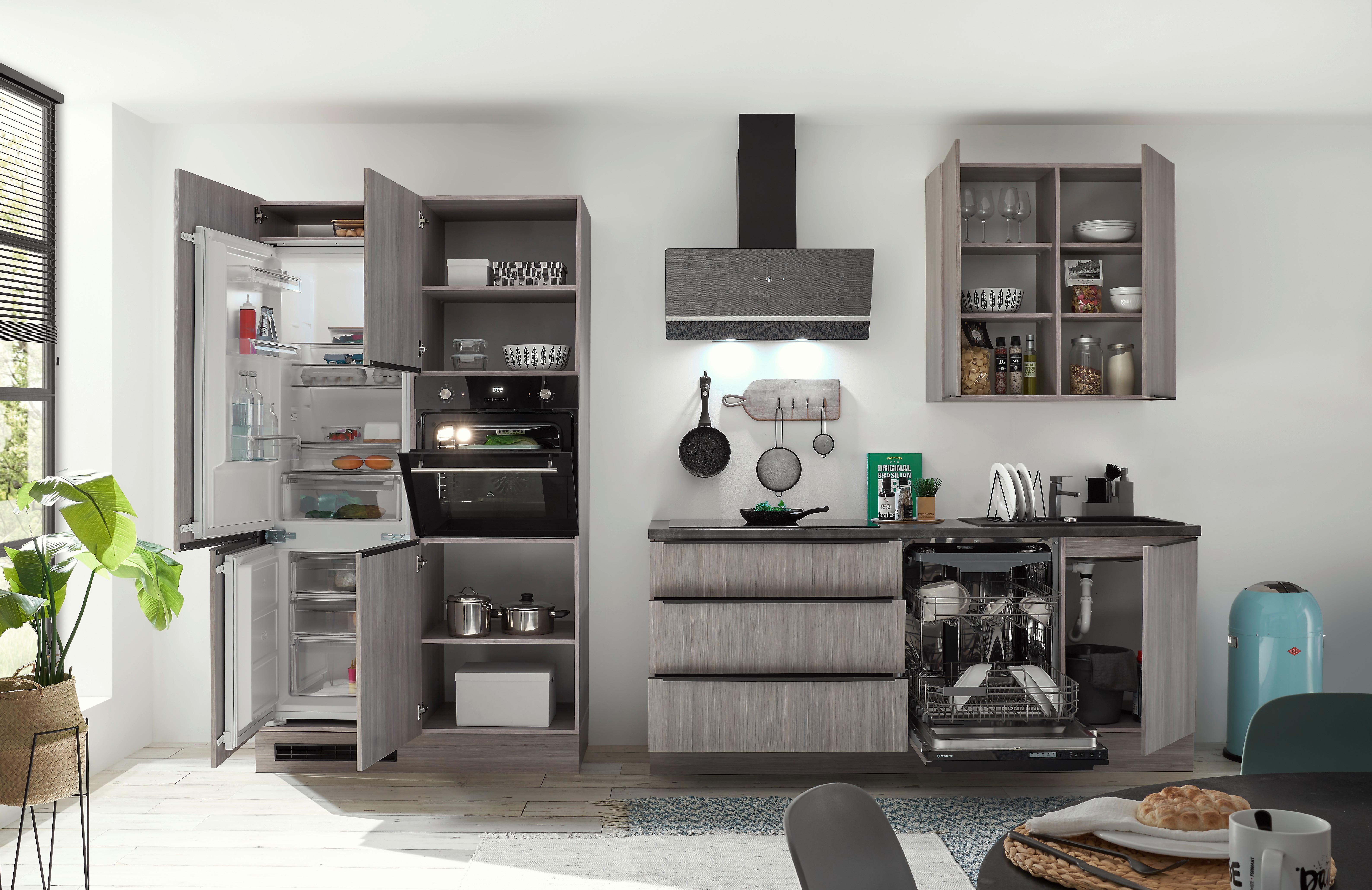 Küchenblock Landzeit Pinienfarben B: 320 Cm - Anthrazit/Pinienfarben, Design, Holzwerkstoff (320cm) - MID.YOU