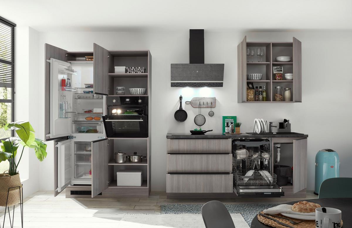 Küchenblock Landzeit Pinienfarben B: 320 Cm - Anthrazit/Pinienfarben, Design, Holzwerkstoff (320cm) - MID.YOU