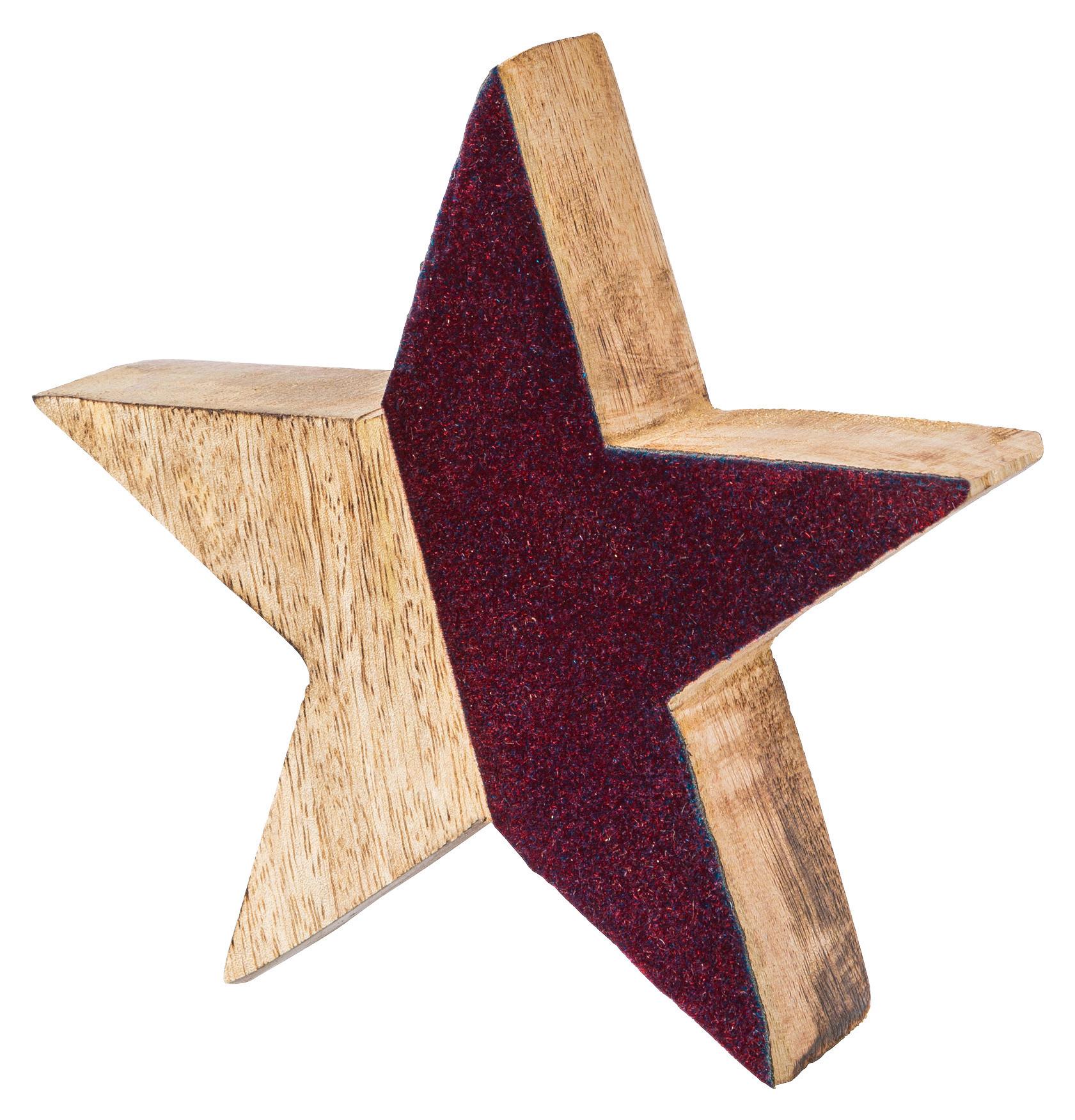 Dekostern Ca. 15/4cm - Bordeaux, Basics, Holz (15/4cm)