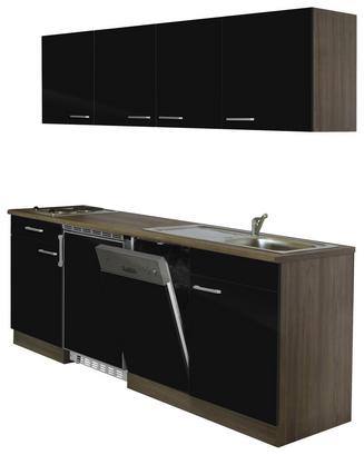 Platzsparend und schick mit viel Stauraum für Gläser und Tassen Platzsparende Küche mit viel Stauraum