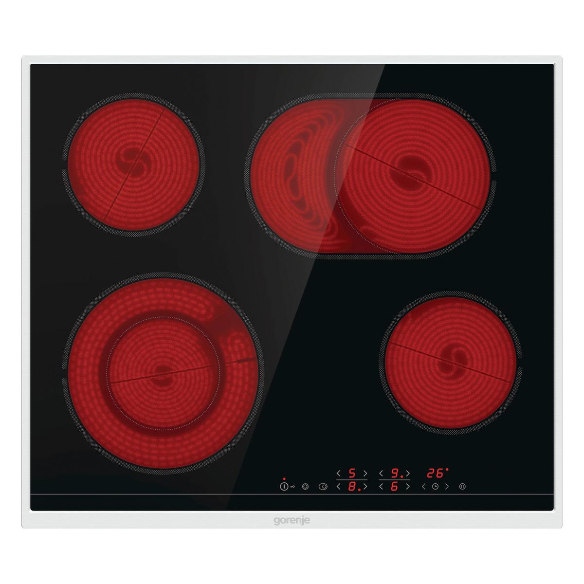 Einbau-Herd-Set B: 59,5 cm Elektro-Glaskeramik - Edelstahlfarben/Schwarz, Basics, Glas/Metall (59,5/59,5/56,4cm) - Gorenje