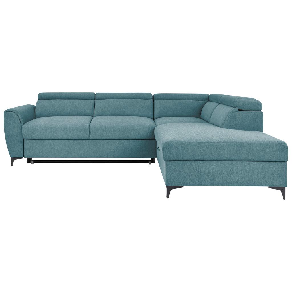 Ecksofa mit Schlaffunktion & Bettkasten Lapis Petrol