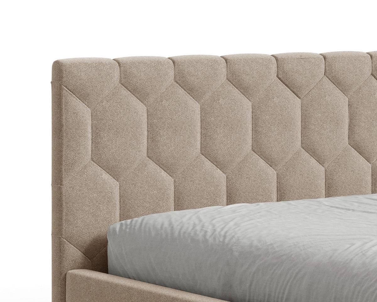 POLSTERBETT Veronice Beigebraun 160x200cm - Beigebraun/Braun, MODERN, Holz (160/200cm) - MID.YOU